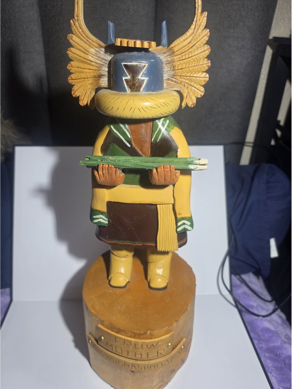 The Crow Mother (Angwusnasomtaka). Matriarchal leader of all Kachinas 18.5" tall